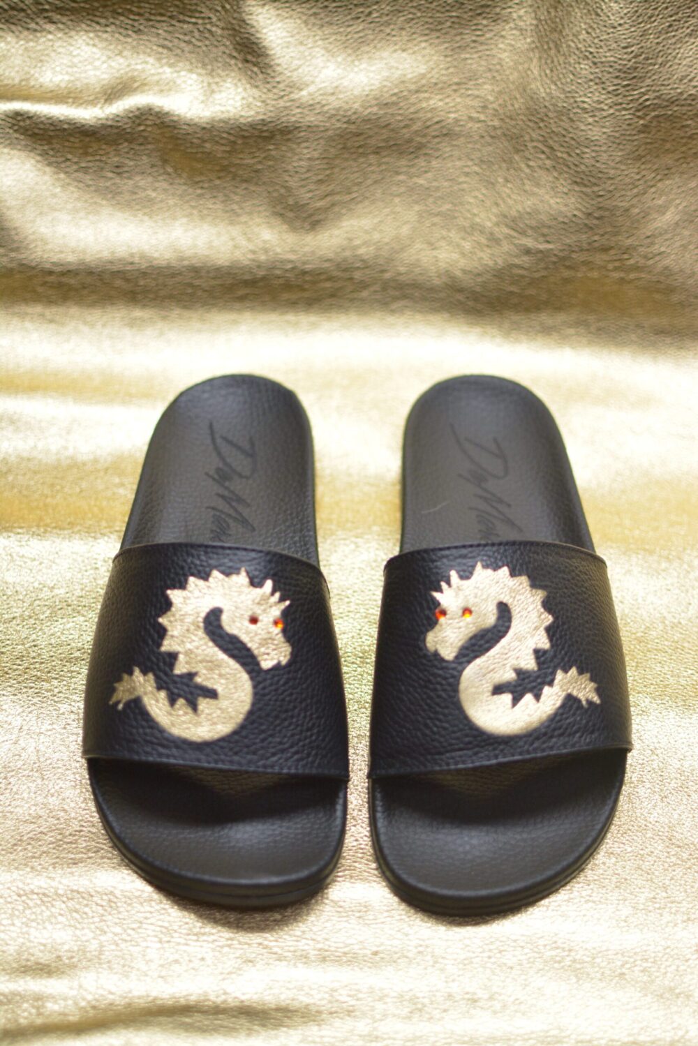 BLACK & GOLD DRAGON SLIDES - Image 2