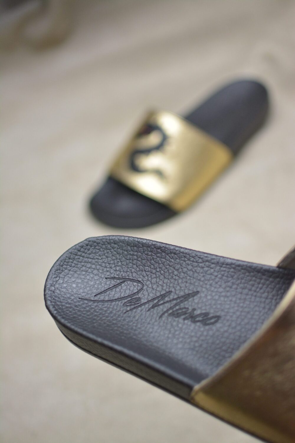 GOLD & BLACK DRAGON SLIDES - Image 4